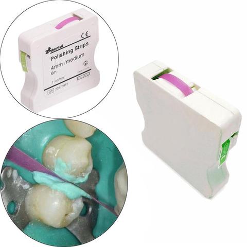 Tira de Pulido Dental para blanqueamiento Dental, herramienta de lijado Interdental de resina de 4mm, 1 rollo ► Foto 1/6