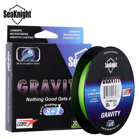 Seaknight-sedal de pesca Gravity G9 de 9 hebras, sedal de pesca de PE de hundimiento rápido, 150m, 300m, 8 + 1, fibra trenzada de fuerte tensión ► Foto 1/6