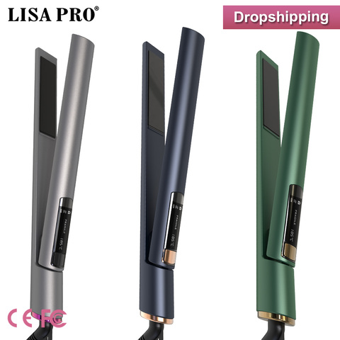 Lisa pro 2022 nuevo plancha de pelo 2 en 1 y enderezador y rizador inteligente Digital plana de hierro, plancha de rizado de Belleza del cabello moda ► Foto 1/6