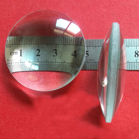 Lente óptica de cristal de condensación convexa doble lente de cristal de 50mm de distancia Focal, lentes biconvexos de aumento, 1 unidad ► Foto 1/2