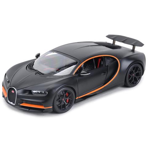 Bburago-Coche de juguete deportivo de escala 1:18, vehículo negro fundido a presión estático, modelo coleccionable, Bugatti Chiron ► Foto 1/6