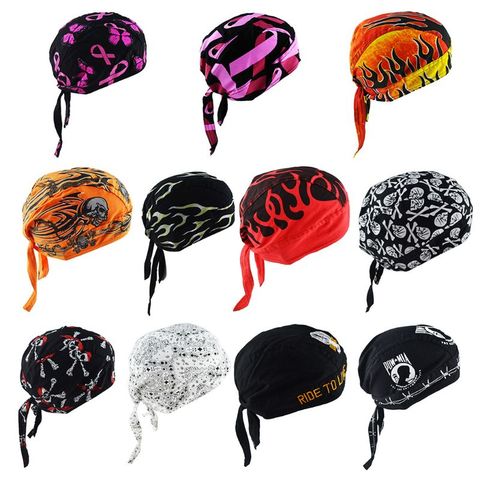 Gorro Unisex con estampado de calavera para motorista, gorro de baile de Hip Hop, estampado de mariposa, sombrero de pañuelo, forro para casco, envoltura para la cabeza, bufanda ajustada de pirata ► Foto 1/6