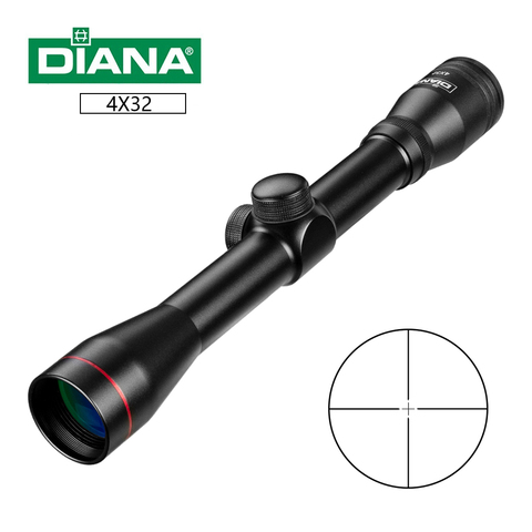 DIANA-mira telescópica táctica 4x32, tubo de vidrio, retícula doble Crosshair, mira para Rifle ► Foto 1/6