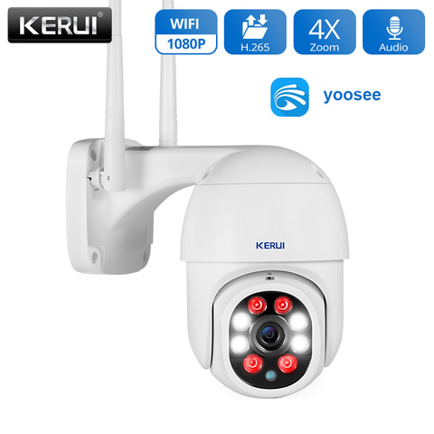 KERUI-cámara IP PTZ de seguridad para exteriores, videocámara de vigilancia con Zoom 4X, WIFI, P2P, visión nocturna, detección de movimiento, Yoosee, 1080P ► Foto 1/6