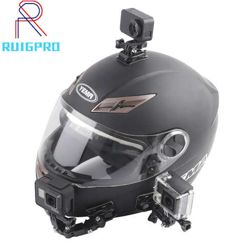 Casco de motocicleta brazo adhesivo curvo para Xiaomi yi 4K Gopro Hero 8 7 6 5 4 SJCAM sj4000 Eken H9 accesorios de Cámara de Acción ► Foto 1/6