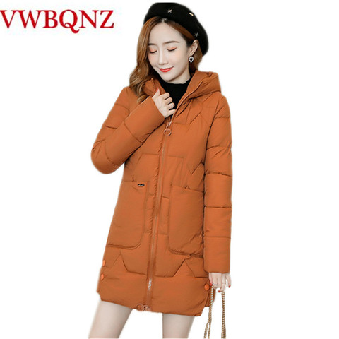 Parka con capucha para mujer, chaqueta de invierno, abrigos con capucha para mujer, Parka cálida de algodón acolchada, abrigos holgados de invierno 3XL, novedad de 2022 ► Foto 1/6