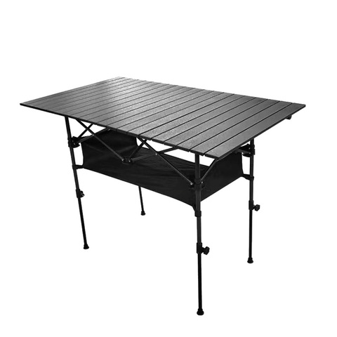 Mesa plegable para acampar al aire libre, mueble de escritorio para barbacoa, cama de ordenador ligera, de aleación de aluminio, portátil y duradero ► Foto 1/1