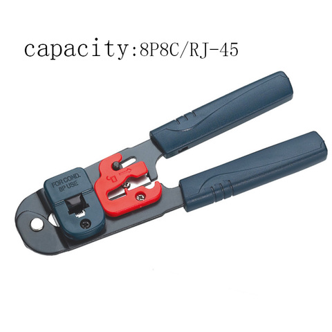 Crimpadora de cables RJ45, pelador de corte, herramienta de mano de red de PC, alicates, HS-208M para conector RJ-45 8P8C ► Foto 1/3