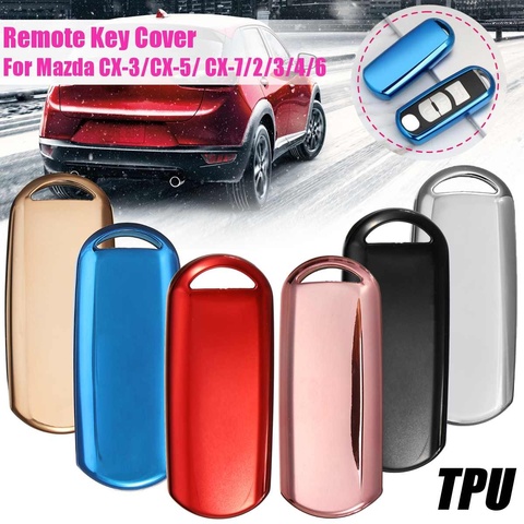 Funda de llave a distancia para coche Mazda, funda de TPU para coche Mazda 2 3 5 6 Cx3 Cx5 Cx7 Cx9 Mx5 Cx-3 Cx-5 Cx-7, accesorios de estilo de coche ► Foto 1/6