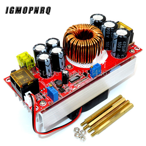 DC-DC 1500W 30A Voltage Step Up Converter Boost CC CV Power Supply Module Constant Current Module With Fan 10-60V to 12-90V ► Foto 1/4