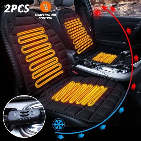 12V funda de cojín de asiento de coche calefactable, calentador, cojín para hogar cardriver cojín de asiento con calefacción ► Foto 1/6