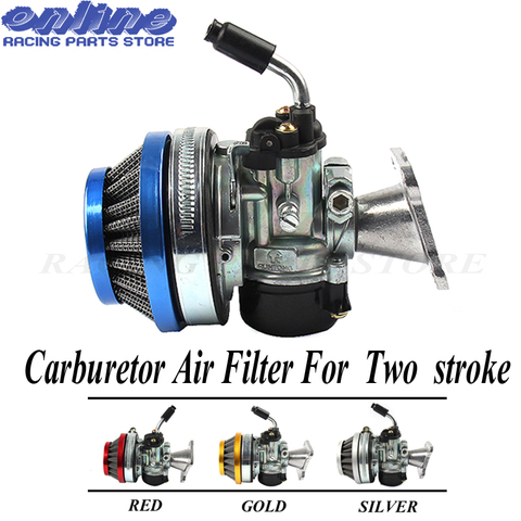Conjunto de filtro de aire para carburador ATV, rendimiento de 49cc, 19mm, para Mini bicicleta de bolsillo de 2 tiempos, 47cc, 49 Cc ► Foto 1/6