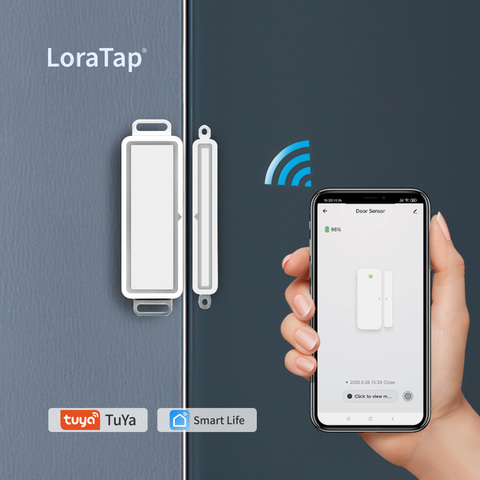 Tuya Smart Life-Sensor de puerta y ventana WiFi, detectores de puerta abiertos/cerrados, Notificación por aplicación WiFi, alarma de seguridad ► Foto 1/6