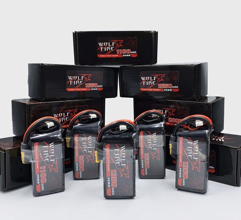 Feiyingrc WolfFire/1100/1350/1550/1800/2000mAh 120C 4S 6S 4,2 V Lipo batería XT60 macho Dron de carreras con visión en primera persona RC Quad Tattu R-línea ► Foto 1/6