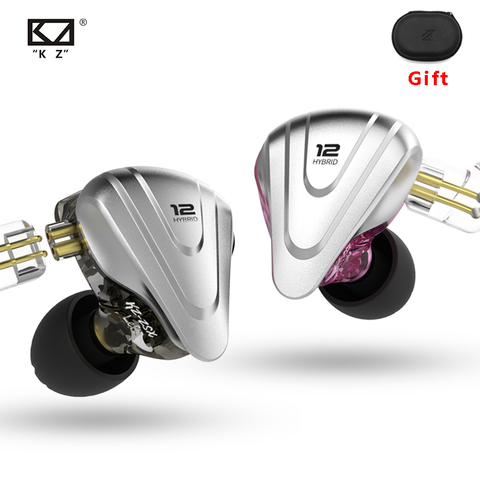 KZ ZSX Terminator Metal en auriculares de oído 12 unidades híbrido 5BA + 1DD auriculares de Bajo HIFI Auriculares auriculares de cancelación de ruido monitor ► Foto 1/5