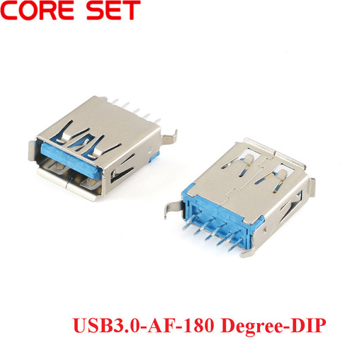 Conector USB 3,0 tipo A, transmisión de datos de alta velocidad, conector USB 3,0 hembra, 180 grados, Vertical, tipo AF, 10 Uds. ► Foto 1/3