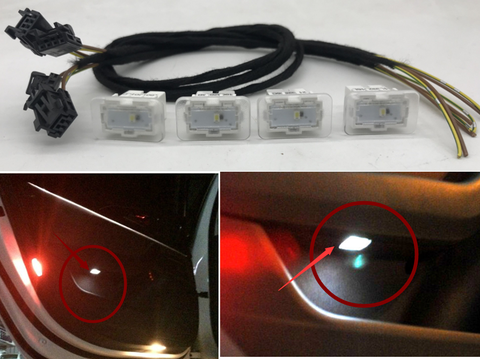 Luz LED de adorno de puerta interior para coche Audi, lámpara de Ambiente, caja de almacenamiento, luz para puerta, A7, A6L, A4L, A5, A4, allroad ► Foto 1/6