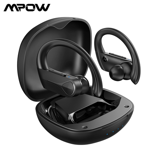 Mpow llama Solo inalámbrico de deporte auriculares Bluetooth 5,0 estéreo TWS auriculares con IPX7 impermeable ENC de cancelación de ruido de micrófono y 28H juego ► Foto 1/6