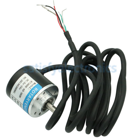 Codificador de eje para Arduino, 360 codificador de P/R, 600 P/R, 600 P/R, 360 pulsos/R, AB, 2 fases, 6mm, DC 5V-24V ► Foto 1/4