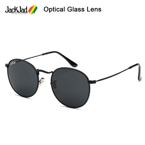 JackJad-gafas de sol de estilo clásico, anteojos de sol con estilo redondo de Metal 2022, lentes de cristal óptico, Estilo Vintage, marca de diseño, 3447 ► Foto 1/6