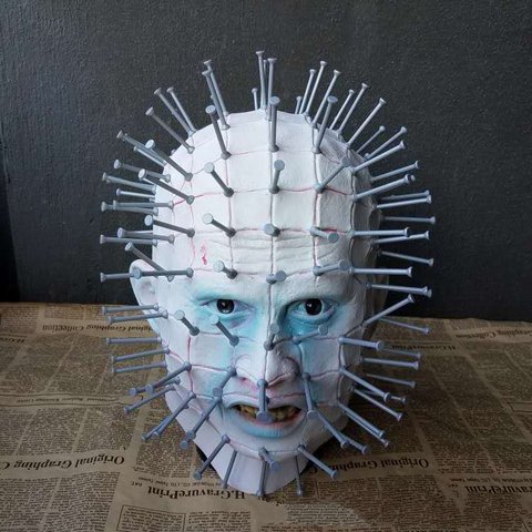 El Terror Hellraiser máscaras Cosplay de Halloween Infernal fantasma uñas Unisex adulto fiesta de disfraces etapa realizar papel jugar Accesorios ► Foto 1/5