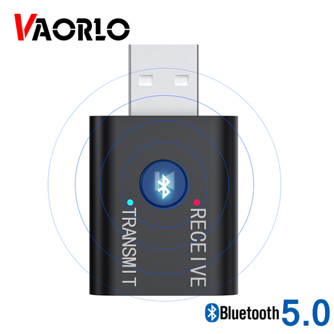 VAORLO receptor de Audio Bluetooth 5,0 transmisor Mini Jack de 3,5mm AUX estéreo USB música adaptador inalámbrico para TV coche PC auriculares BT ► Foto 1/6