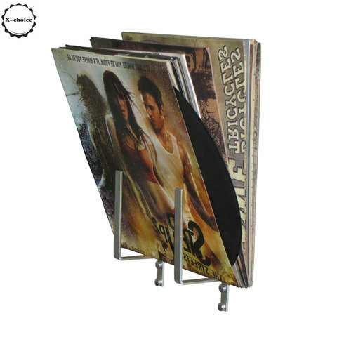 Estante de almacenamiento de pared para discos de vinilo, para revistas, de aluminio, montado en la pared ► Foto 1/5