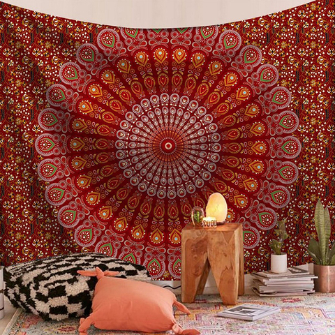 S/M/L indio tapiz de pared Mandala Hippie colcha de gitana Bohemia cubierta ► Foto 1/6