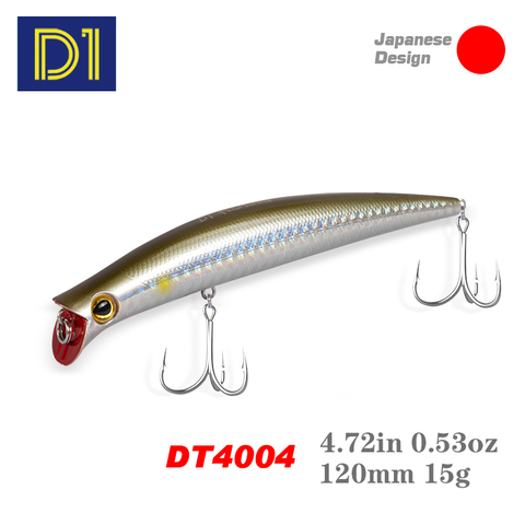 D1 señuelo de pesca 2022 120mm 15g flotante komomo II Minnow Jerkbaits cebo de Japón de agua salada señuelo para pesca Wobbler cebo DT4004 ► Foto 1/6