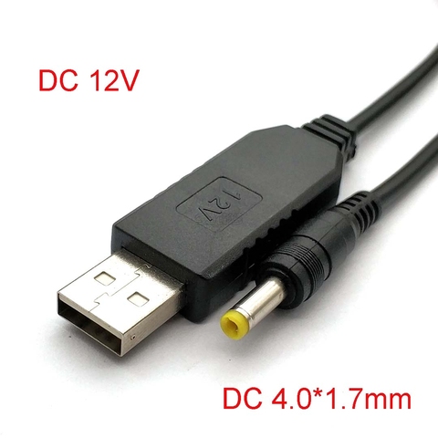 Línea de refuerzo de energía USB, módulo de aumento, DC 5V a DC 9V/12V, Cable Adaptador convertidor USB, enchufe de 1,7x4,0mm ► Foto 1/6