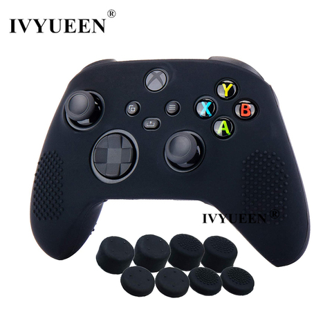 IVYUEEN-Funda de Gel de silicona antideslizante para mando de XBox Series X S, con empuñaduras de mando, tapas de Thumb Stick analógico ► Foto 1/6