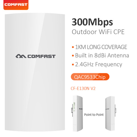 COMFAST-Puente CPE inalámbrico para exteriores, repetidor de transmisión WiFi de largo alcance para cámara IP, 300mbps, 2,4G, CF-E130N V2, QCA9531 ► Foto 1/6