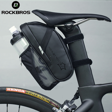 ROCKBROS Bicicleta Saddle Bag Con Bolsas de Ciclismo Posterior de la Bici de MTB Botella de Agua de Bolsillo A Prueba de agua Bolsa de Cola Asiento Trasero Accesorios Para Bicicletas ► Foto 1/6