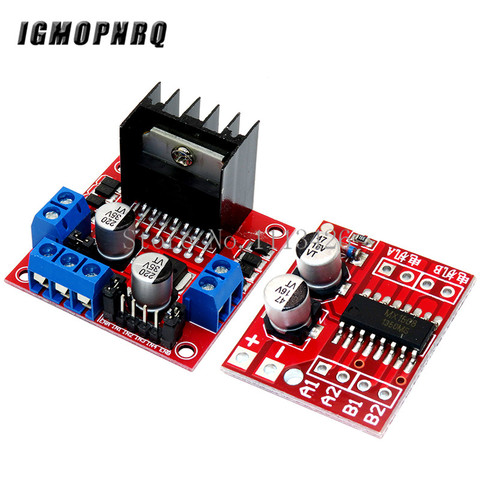 Módulo de placa de controlador L298N L298N motor paso a paso robot de coche inteligente Placa de pruebas peltier de alta potencia L298 DC controlador de Motor para arduino ► Foto 1/5
