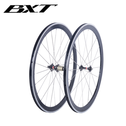 BXT 700C v-brake llantas de aleación sin carbono bicicleta de carretera de aluminio clincher road conjunto de ruedas novatec hub ruedas de bicicleta China ► Foto 1/6