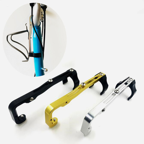 Portabotellas plegable para bicicleta, asiento de conversión CNC para soporte de botella de agua de bicicleta brompton ► Foto 1/6