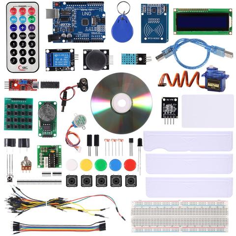 Kit de iniciación RFID para Motor paso a paso, conjunto de aprendizaje para principiantes con caja de venta al por menor, componente electrónico, juego divertido para Arduino UNO R3 ► Foto 1/6