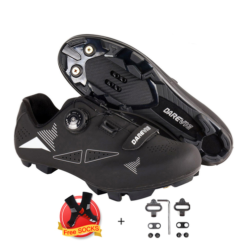 Zapatos de ciclismo Darevie MTB, zapatos de ciclismo de montaña, zapatillas de deporte de bicicleta de Carrera Pro MTB con bloqueo automático, botas SPD, zapatos de bloqueo para hombres y mujeres ► Foto 1/6