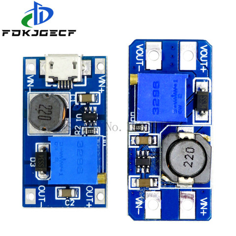 Convertidor de aumento de DC-DC MT3608, módulo de fuente de alimentación, placa de aumento, salida máxima 28V 2A para arduino ► Foto 1/6