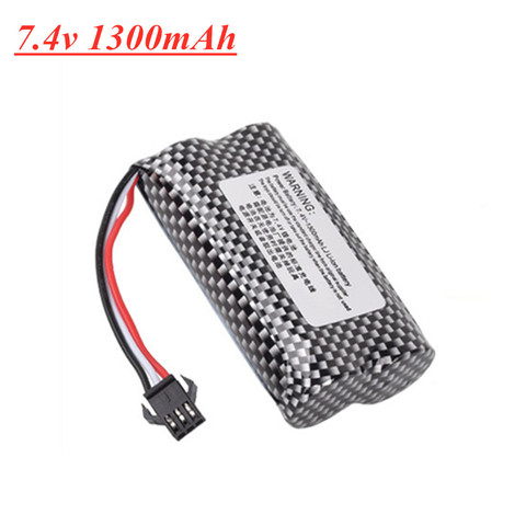 Batería Lipo de 7,4 V y 1300mAh para reloj, detección de gestos, coche acrobático teledirigido, 1 ud., 7,4 v, 2s, 18650, enchufe de SM-3P de batería ► Foto 1/2