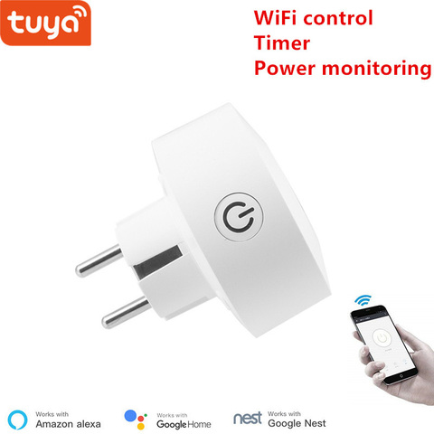 Tuya de la UE socket WiFi inalámbrica enchufe inteligente casa interruptor compatible con Google casa IFTTT y Alexa control de voz ► Foto 1/6