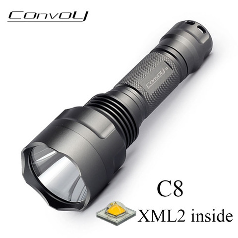 Convoy-linterna LED C8 Cree XM-L2 T6 U2, luz de Flash táctica, lámpara de campamento, trabajo de policía, Camping, bicicleta ► Foto 1/6