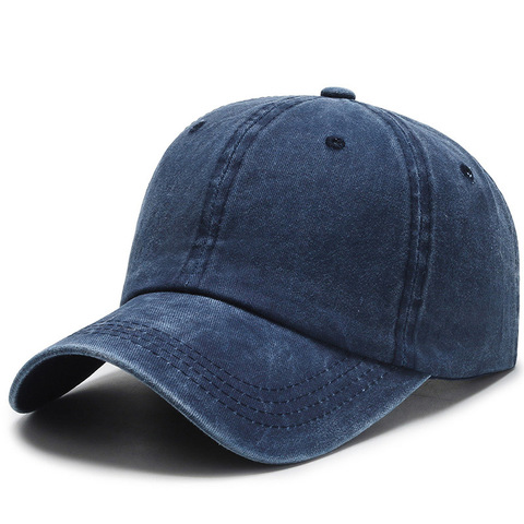 Gorra de béisbol de algodón lavada para hombre y mujer, gorros ajustables informales Unisex, gorras con Cierre trasero para camionero al aire libre ► Foto 1/6