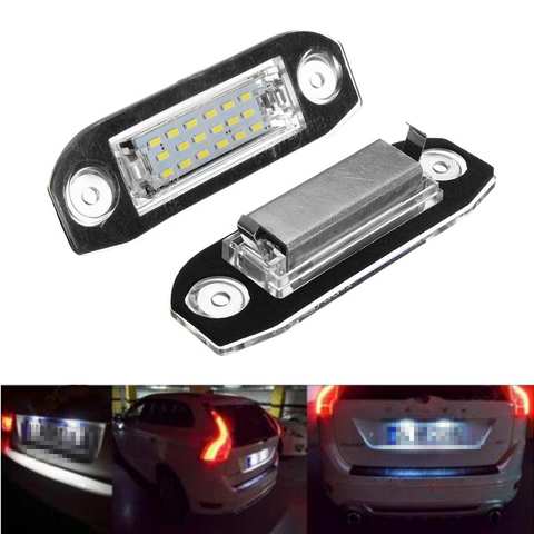 2 uds coche LED para placa de matrícula lámpara de luz para Volvo S80 XC90 S40 V60 XC60 S60 C70 V50 XC70 V70 ► Foto 1/6