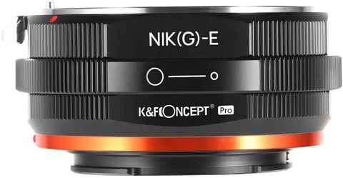 Adaptador de montaje para lentes, K & F Concept Nikon G montaje F/AI/G lente a Sony e-mount/NEX Cámara adaptador de montaje al cuerpo con barniz mate Des ► Foto 1/6
