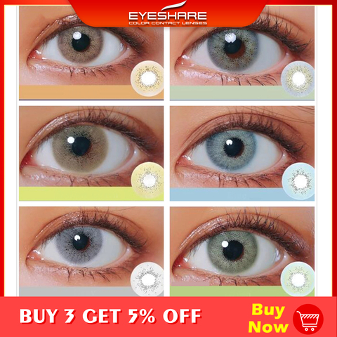 EYESHARE- 1 par de Bitas Color del océano, lentillas cosméticas para pupila, Color de los ojos (2 uds) ► Foto 1/6