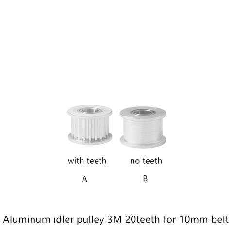 20 dientes 3M roldana tensor diámetro 8mm con cojinete guía regular síncrono HTD3M polea 20 T 20 dientes para 10mm Correa ► Foto 1/3