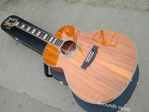 Guitarra Eléctrica acústica profesional, jumbo acústico, F50, vintage, AAA, koa guild, envío gratis ► Foto 1/6