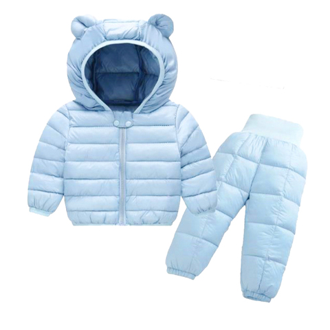 Conjuntos de ropa de invierno para niños, chaquetas con capucha cálidas, pantalones, mono de nieve para niño, abrigos, traje de esquí, 2022 ► Foto 1/6