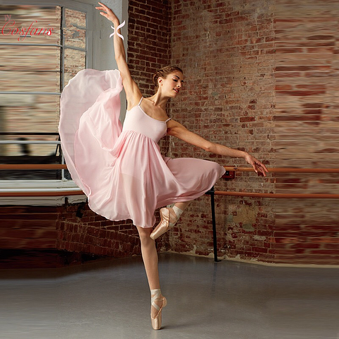 Vestido de ballet de bailarina para mujer, tutú de mujer, vestido contemporáneo profesional de gasa para adultos ► Foto 1/6